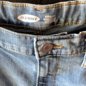 OLD NAVY Straight Leg Jeans with Elastic Waistband